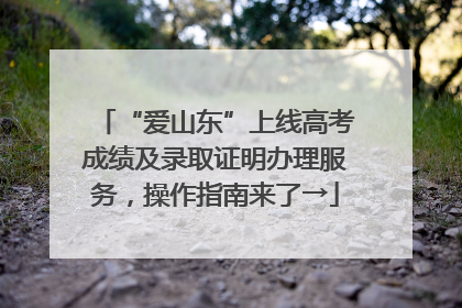 “爱山东”上线高考成绩及录取证明办理服务，操作指南来了→