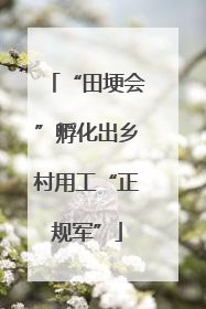 “田埂会”孵化出乡村用工“正规军”