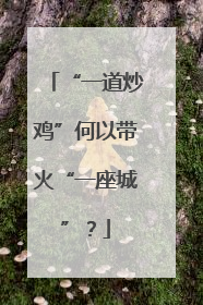 “一道炒鸡”何以带火“一座城”？