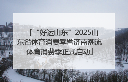“好运山东”2025山东省体育消费季暨济南潮流体育消费季正式启动