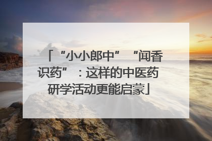 “小小郎中”“闻香识药”：这样的中医药研学活动更能启蒙