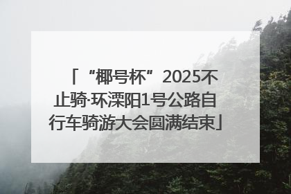 “椰号杯”2025不止骑·环溧阳1号公路自行车骑游大会圆满结束