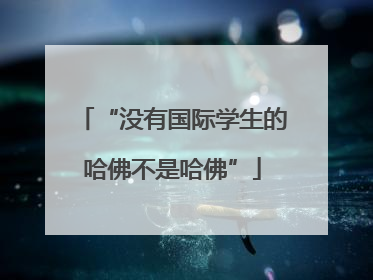 “没有国际学生的哈佛不是哈佛”
