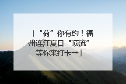 “荷”你有约！福州连江夏日“顶流”等你来打卡→