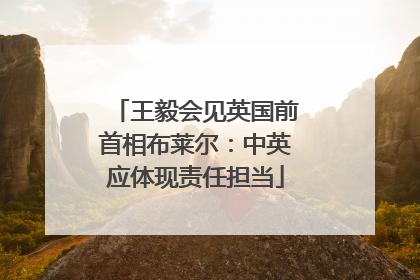 王毅会见英国前首相布莱尔：中英应体现责任担当