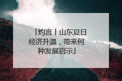 灼言丨山东夏日经济升温，带来何种发展启示