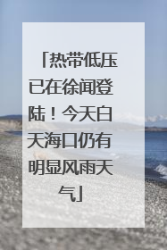 热带低压已在徐闻登陆！今天白天海口仍有明显风雨天气