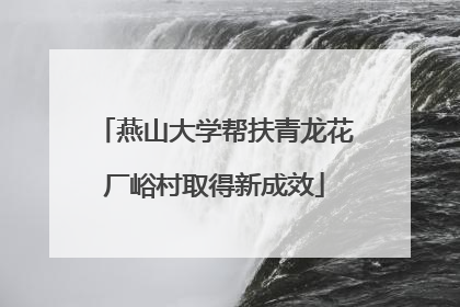 燕山大学帮扶青龙花厂峪村取得新成效