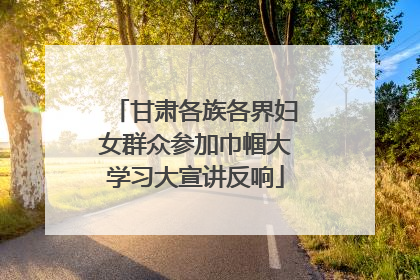 甘肃各族各界妇女群众参加巾帼大学习大宣讲反响