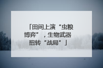 田间上演“虫粮博弈”，生物武器扭转“战局”
