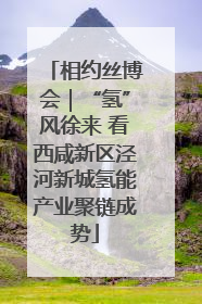 相约丝博会｜“氢”风徐来 看西咸新区泾河新城氢能产业聚链成势