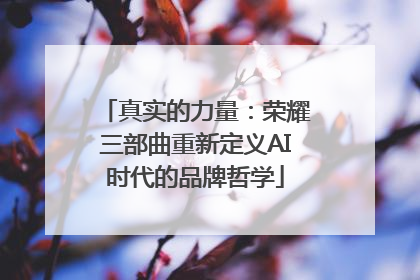 真实的力量：荣耀三部曲重新定义AI时代的品牌哲学