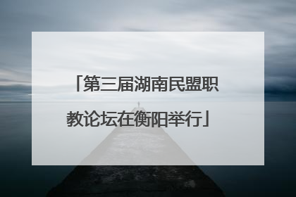 第三届湖南民盟职教论坛在衡阳举行
