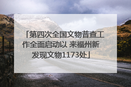 第四次全国文物普查工作全面启动以 来福州新发现文物1173处