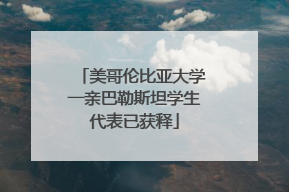 美哥伦比亚大学一亲巴勒斯坦学生代表已获释