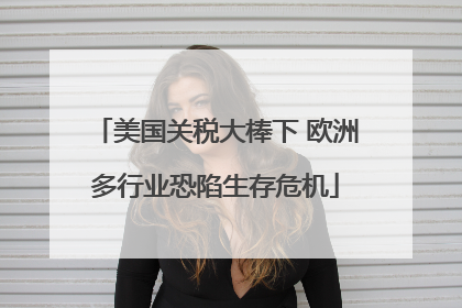 美国关税大棒下 欧洲多行业恐陷生存危机