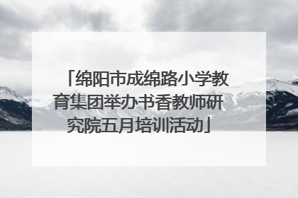 绵阳市成绵路小学教育集团举办书香教师研究院五月培训活动