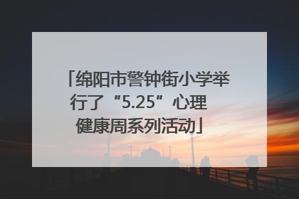 绵阳市警钟街小学举行了“5.25”心理健康周系列活动
