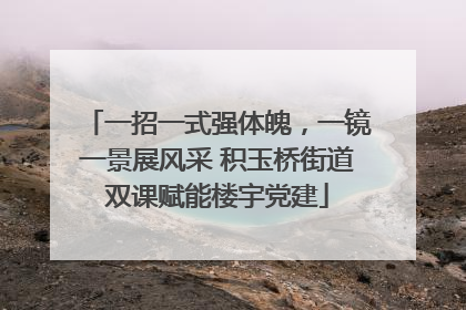 一招一式强体魄，一镜一景展风采 积玉桥街道双课赋能楼宇党建