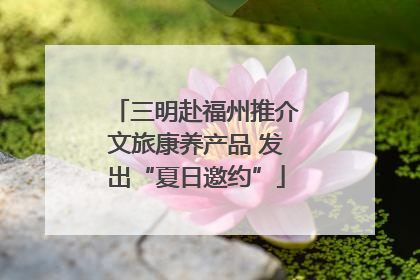 三明赴福州推介文旅康养产品 发出“夏日邀约”