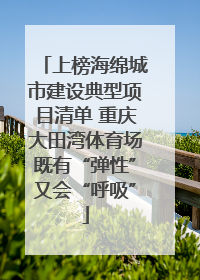 上榜海绵城市建设典型项目清单 重庆大田湾体育场既有“弹性”又会“呼吸”