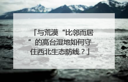 与荒漠“比邻而居”的高台湿地如何守住西北生态防线？