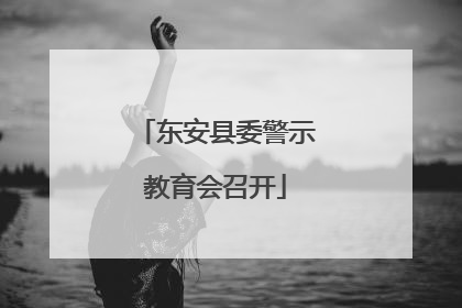 东安县委警示教育会召开