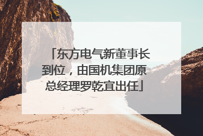 东方电气新董事长到位，由国机集团原总经理罗乾宜出任