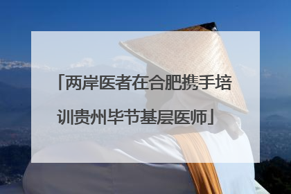 两岸医者在合肥携手培训贵州毕节基层医师