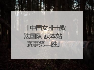 中国女排击败法国队 获本站赛事第二胜