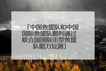 中国救援队和中国国际救援队顺利通过联合国国际重型救援队能力复测