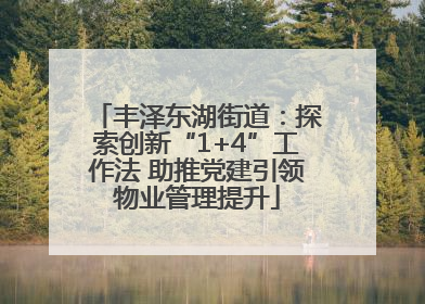 丰泽东湖街道：探索创新“1+4”工作法 助推党建引领物业管理提升