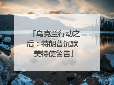 乌克兰行动之后：特朗普沉默 美特使警告