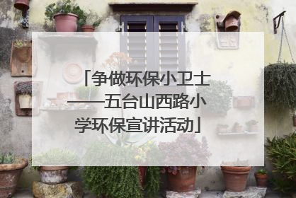 争做环保小卫士——五台山西路小学环保宣讲活动