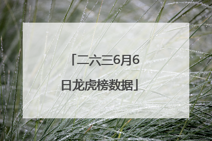 二六三6月6日龙虎榜数据