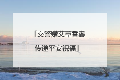 交警赠艾草香囊 传递平安祝福