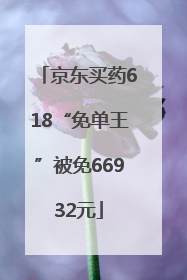 京东买药618“免单王”被免66932元