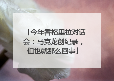 今年香格里拉对话会：马克龙创纪录，但也就那么回事