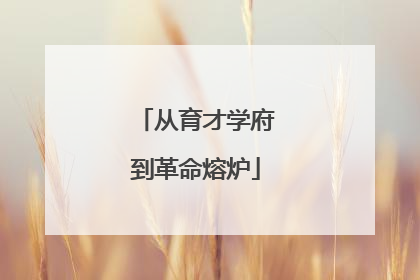 从育才学府到革命熔炉