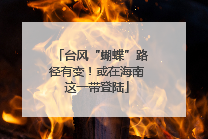 台风“蝴蝶”路径有变！或在海南这一带登陆