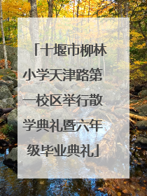 十堰市柳林小学天津路第一校区举行散学典礼暨六年级毕业典礼