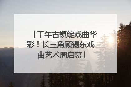 千年古镇绽戏曲华彩！长三角顾锡东戏曲艺术周启幕
