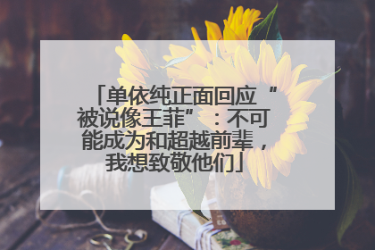单依纯正面回应“被说像王菲”：不可能成为和超越前辈，我想致敬他们