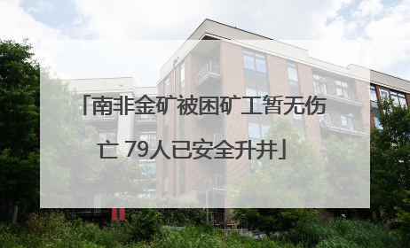 南非金矿被困矿工暂无伤亡 79人已安全升井