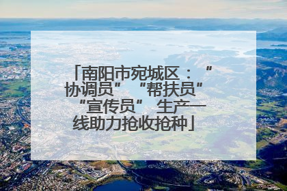 南阳市宛城区：“协调员”“帮扶员”“宣传员” 生产一线助力抢收抢种