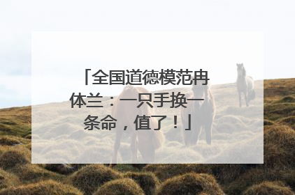 全国道德模范冉体兰：一只手换一条命，值了！