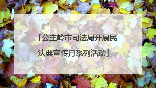 公主岭市司法局开展民法典宣传月系列活动