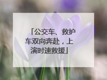 公交车、救护车双向奔赴，上演时速救援