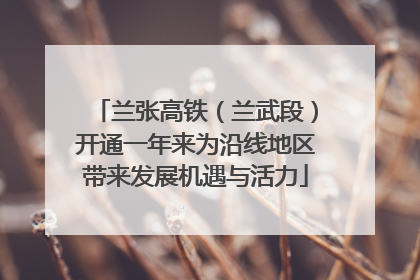 兰张高铁（兰武段）开通一年来为沿线地区带来发展机遇与活力