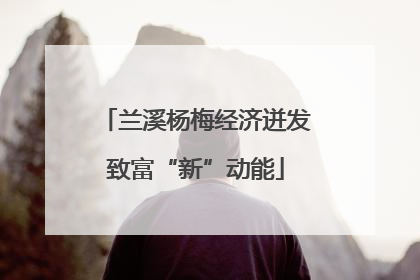 兰溪杨梅经济迸发致富“新”动能